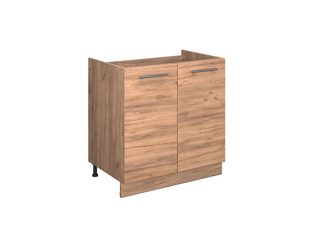Sink base cabinet gold power oak 80x60x82 fame-line
