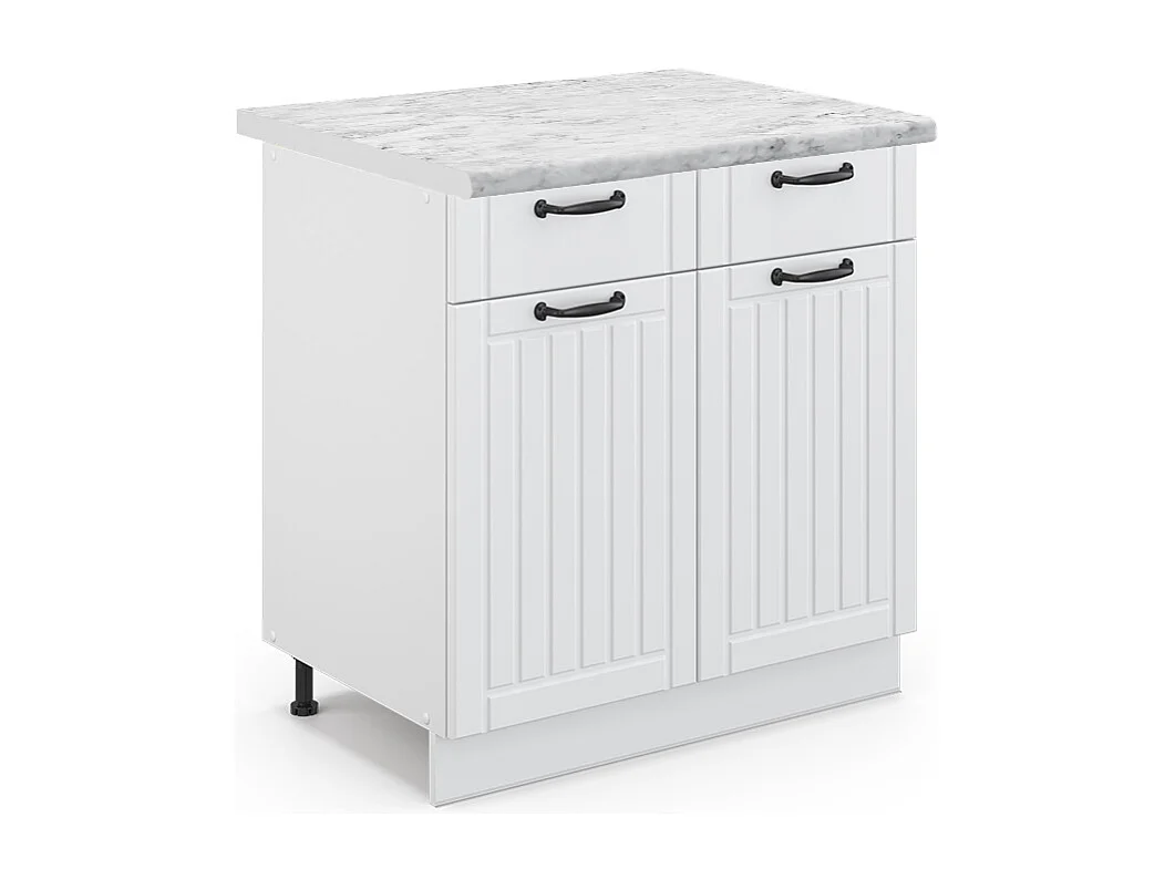 Mueble bajo de cocina blanco casa de campo 80x60x82 fame-line