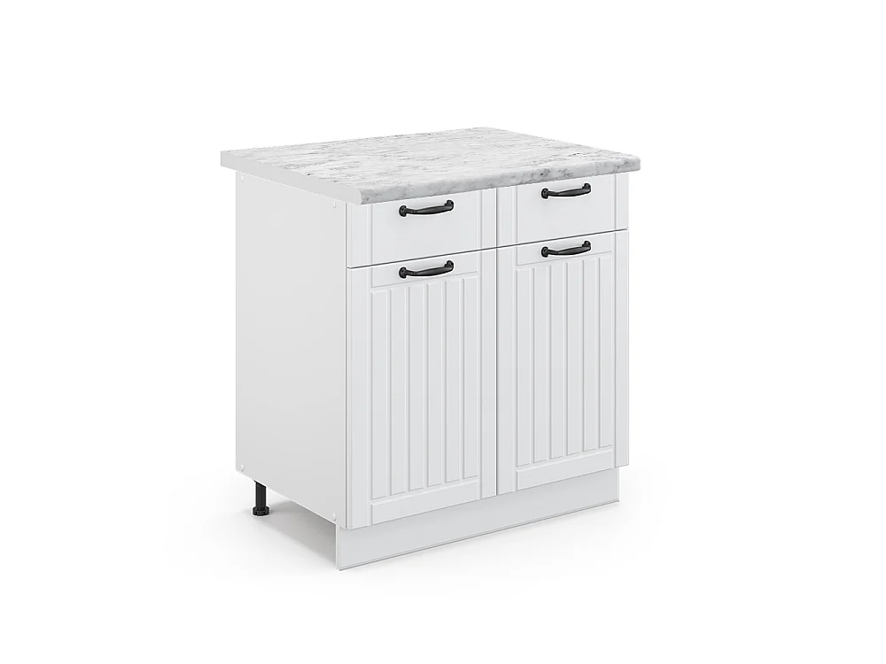 Mobiletto base per cucina Bianco rustico 80x60x82 fame-line