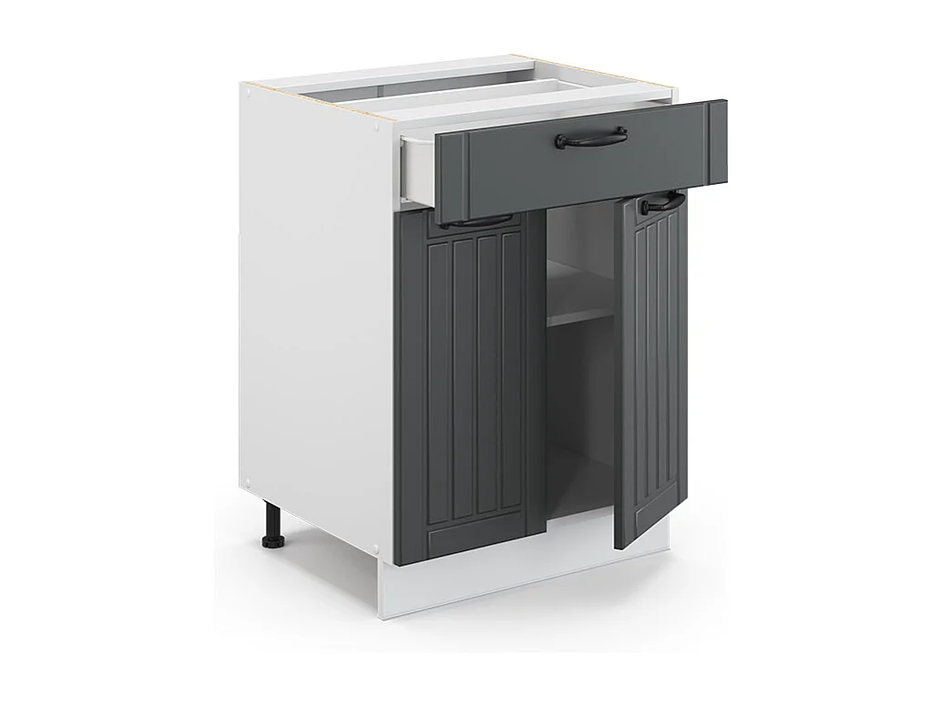 Mueble bajo de cocina antracita casa de campo 60x51.6x82 fame-line