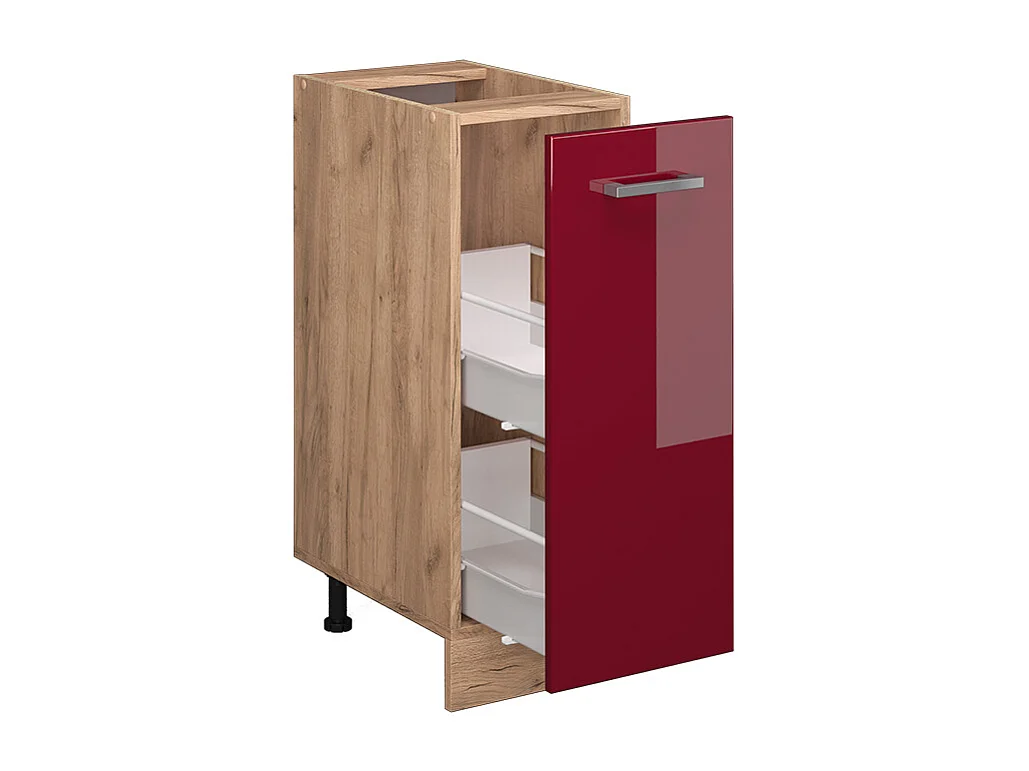 Armario de farmacia rojo de alto brillo 30x60x81.6 r-line