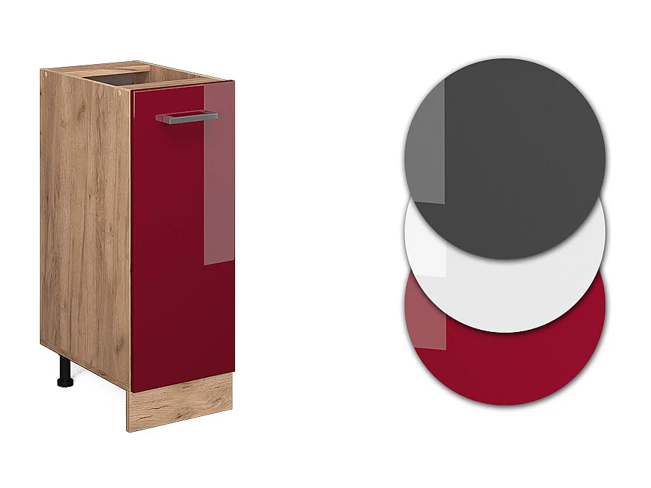 Meuble de cuisine rouge brillant 30x60x81.6 r-line