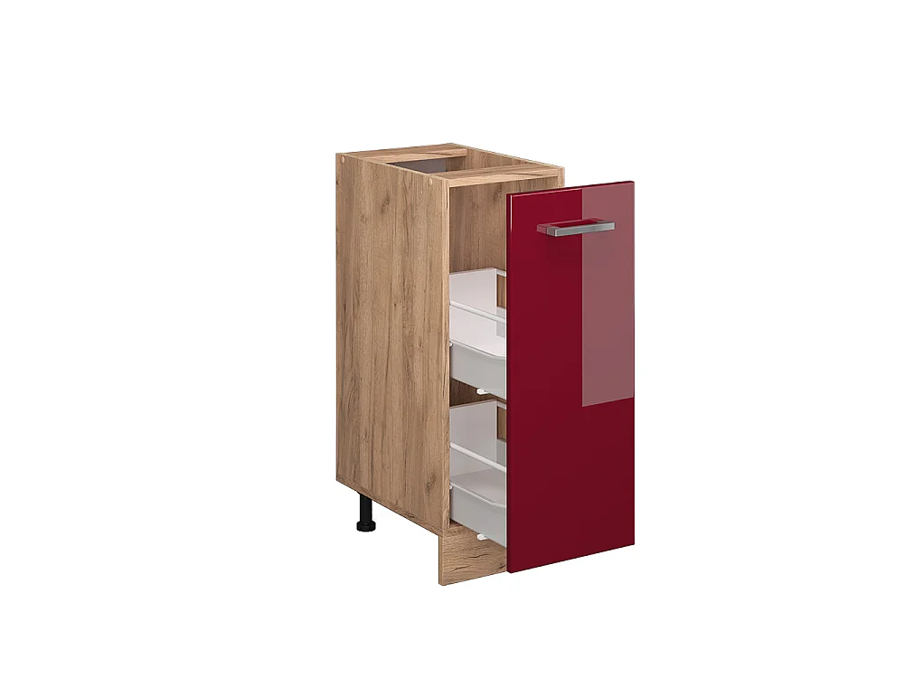 Apotekerskab rød højglans 30x60x81.6 r-line