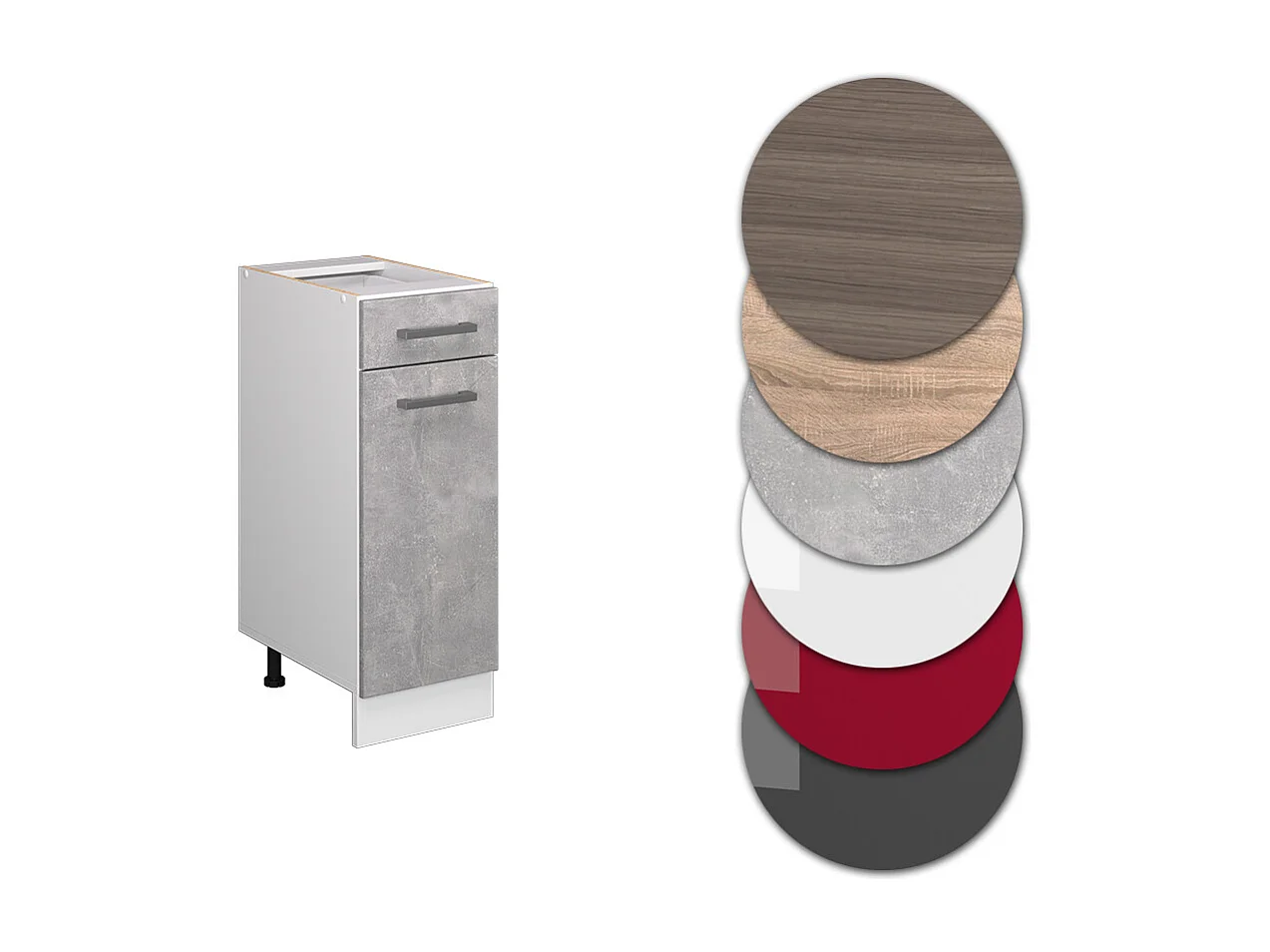 Meuble cuisine béton 30x46x81.6 r-line