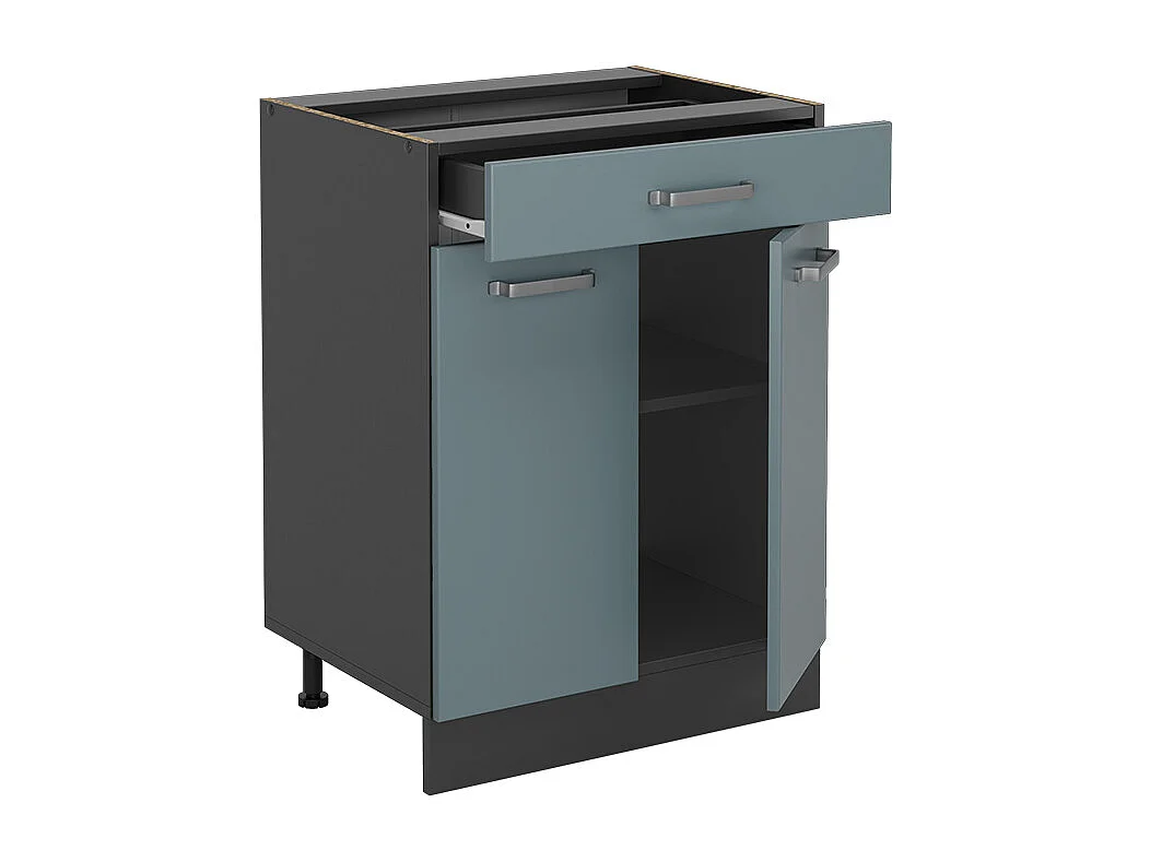 Mueble bajo de cocina gris azulado 60x60x81.6 r-line