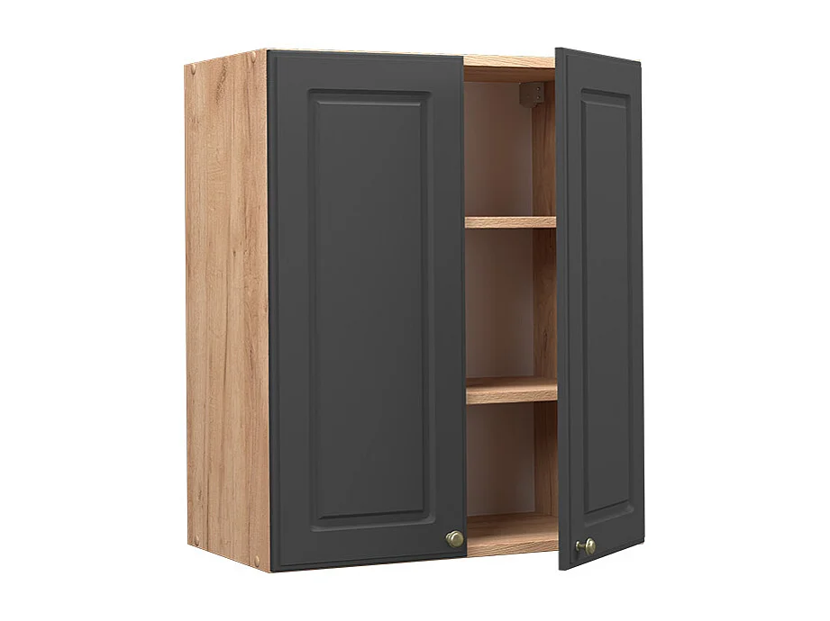 Elément haut de cuisine anthracite-or 60x34.1x72 fame-line