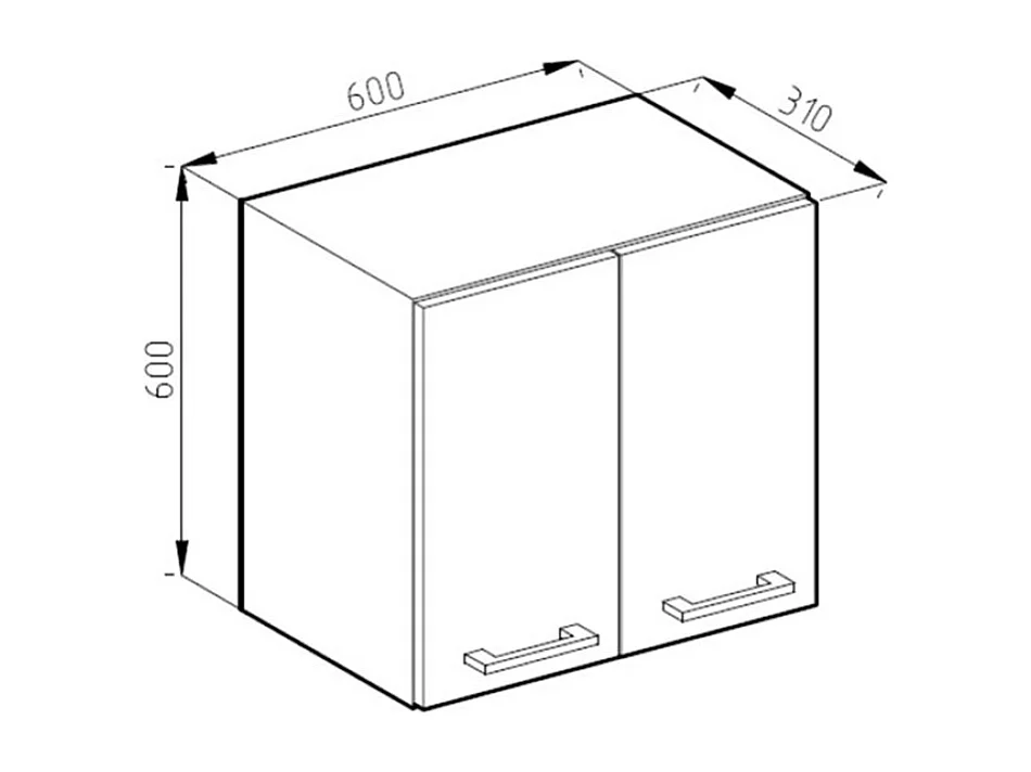 Armario colgante blanco 60x31x60 r-line
