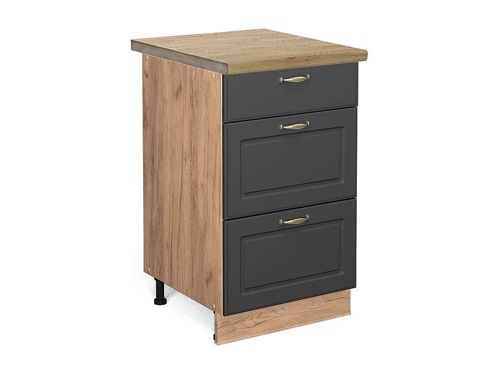 Meuble cuisine anthracite-or 50x60x82 fame-line