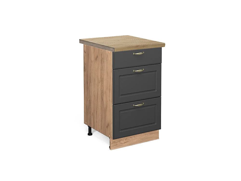 Mobiletto base per cucina antracite-oro 50x60x82 fame-line
