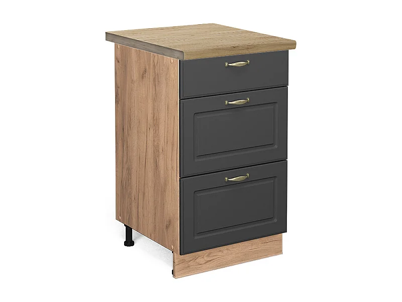 Meuble cuisine anthracite-or 50x60x82 fame-line