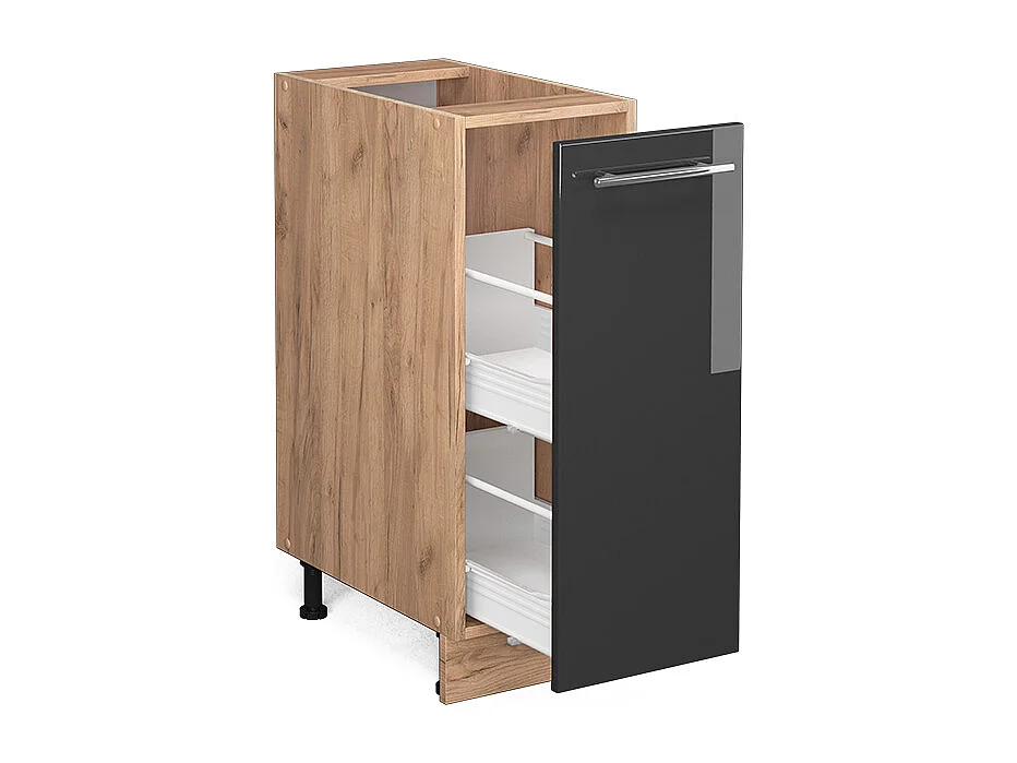 Armario de farmacia antracita alto brillo 30x60x82 fame-line