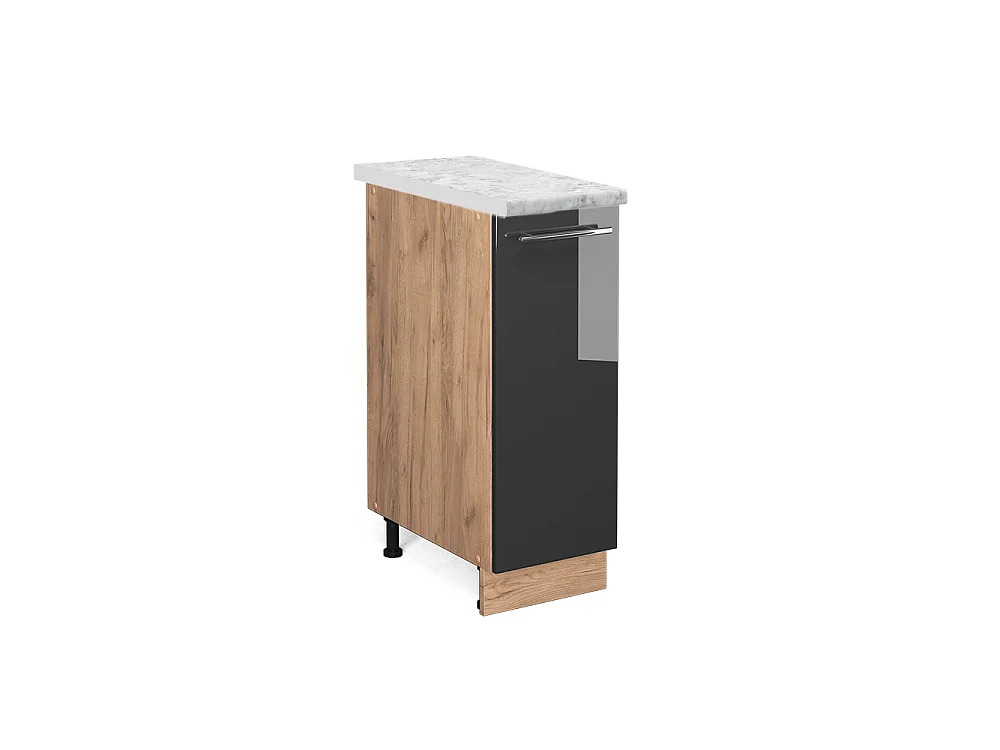 Apotheekkast antraciet hoogglans 30x60x82 fame-line