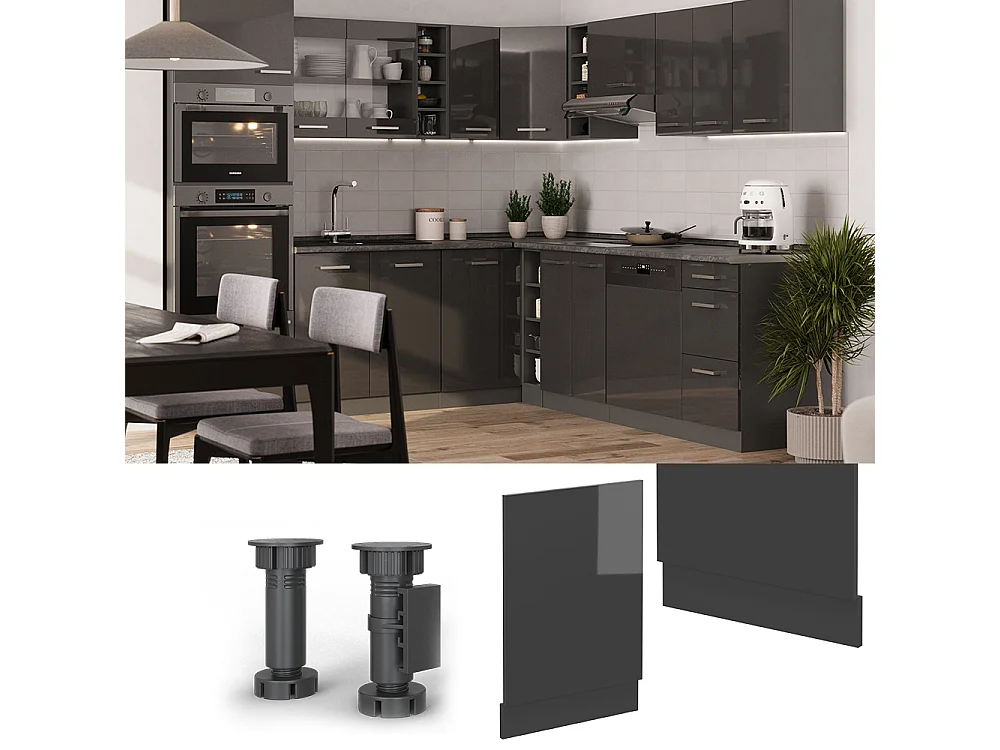 Panel frontal antracita alto brillo 45x1.6x57.2 r-line