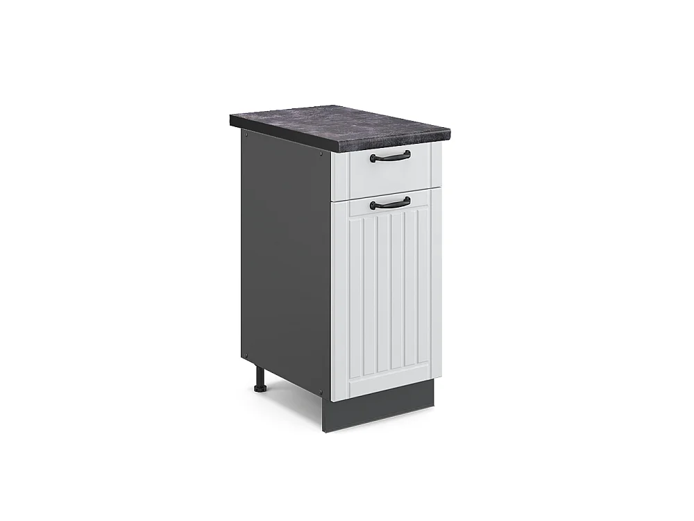Meuble cuisine blanc campagne 40x60x82 fame-line