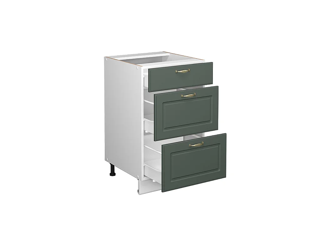Kitchen base cabinet green-gold country house 50x51.6x82 fame-line