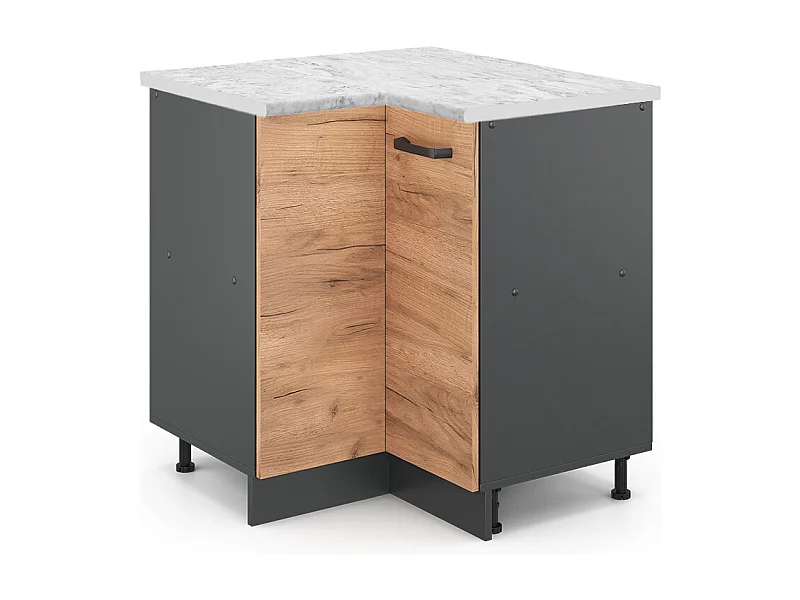 Armario de esquina roble dorado 75.6x60x81.6 r-line