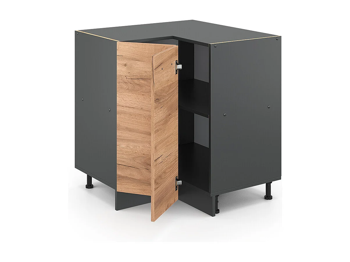 Armario de esquina roble dorado 75.6x60x81.6 r-line