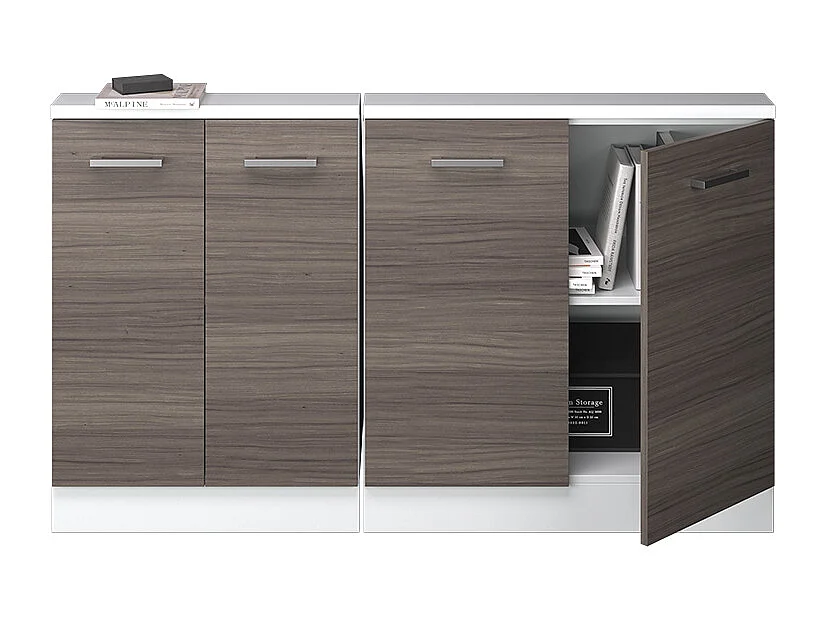 Armario de cocina para techo inclinado gris noble 140x46x81.6 r-line