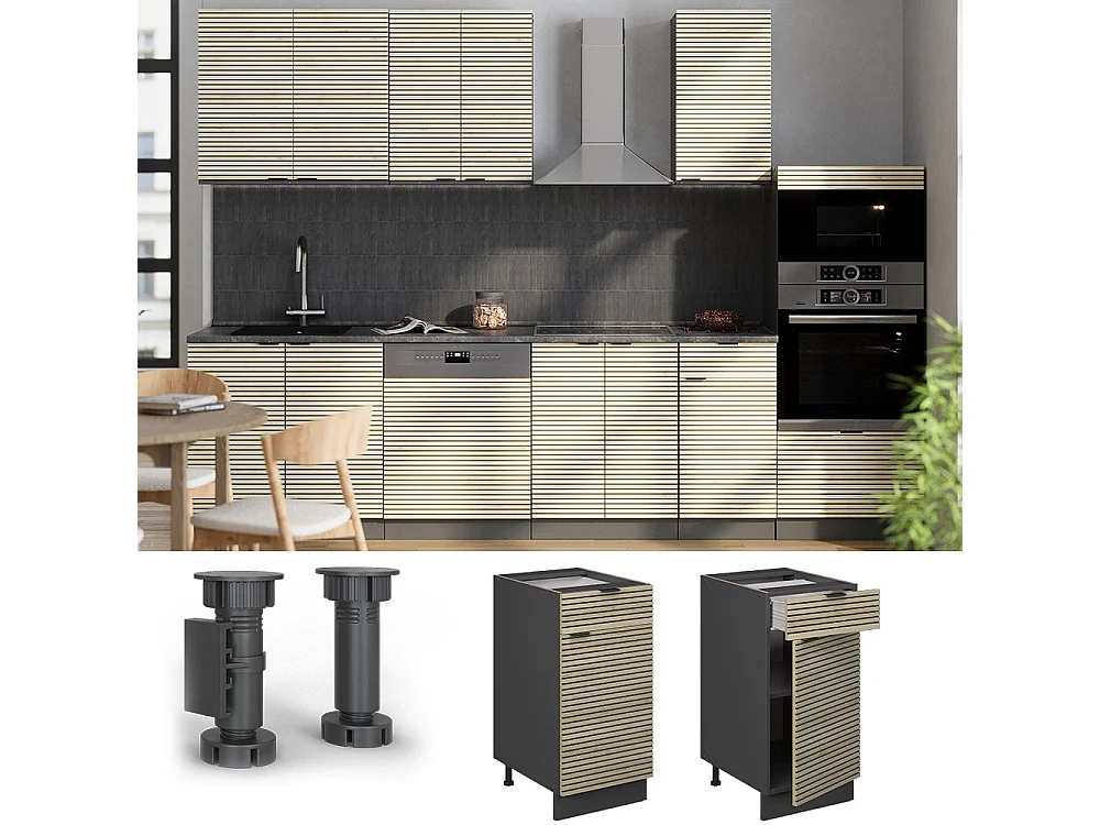 Küchenunterschrank eiche paneel 40x60x82 fame-line