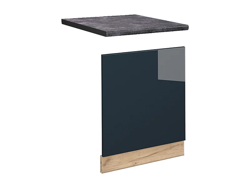 Panel frontal azul oscuro alto brillo 60x1.6x67.4 fame-line