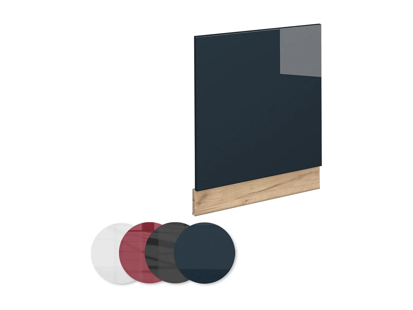 Panel frontal azul oscuro alto brillo 60x1.6x67.4 fame-line