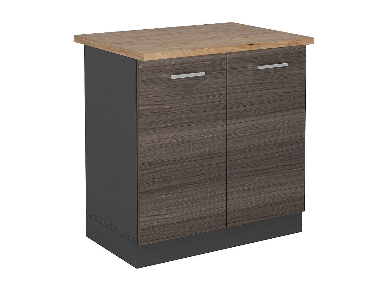 Armario bajo para fregadero gris noble 80x60x81.6 r-line