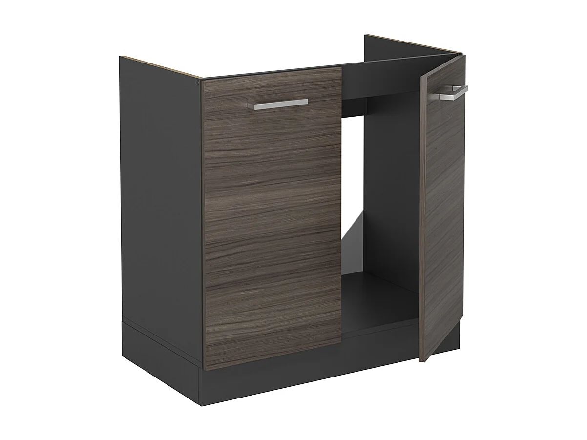 Meuble bas sous-évier gris noble 80x60x81.6 r-line