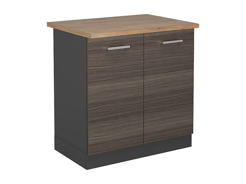 Meuble bas sous-évier gris noble 80x60x81.6 r-line