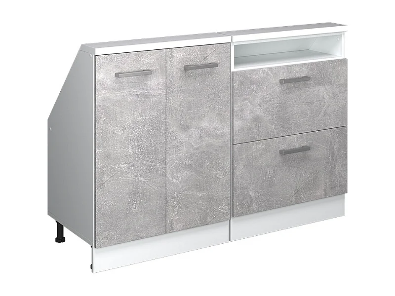 Keukenkast voor schuine wand beton 120x46x81.6 r-line