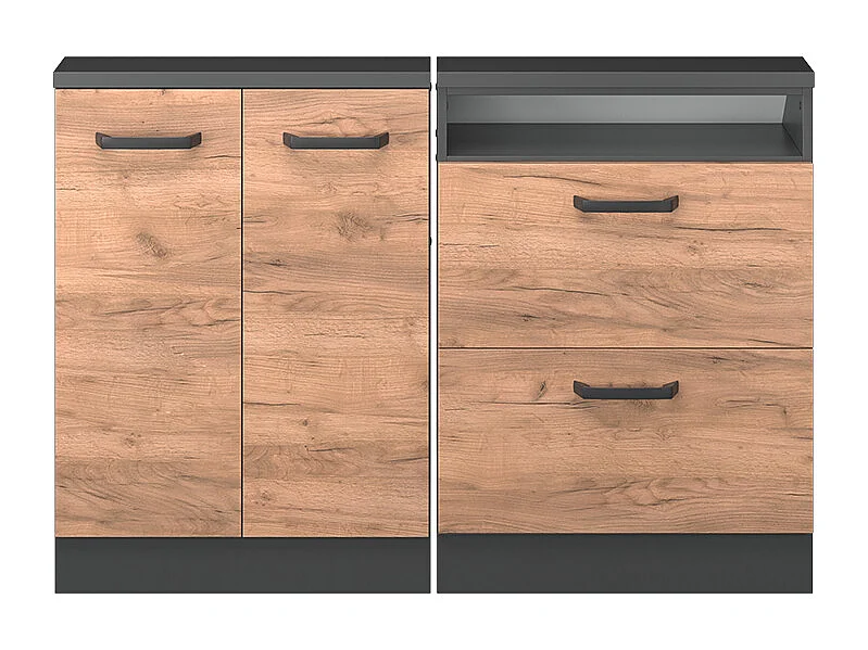 Meuble sous pente chêne de force doré 120x46x81.6 r-line