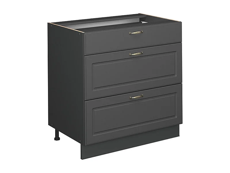 Mueble bajo de cocina antracita-oro landhaus 80x51.6x82 fame-line