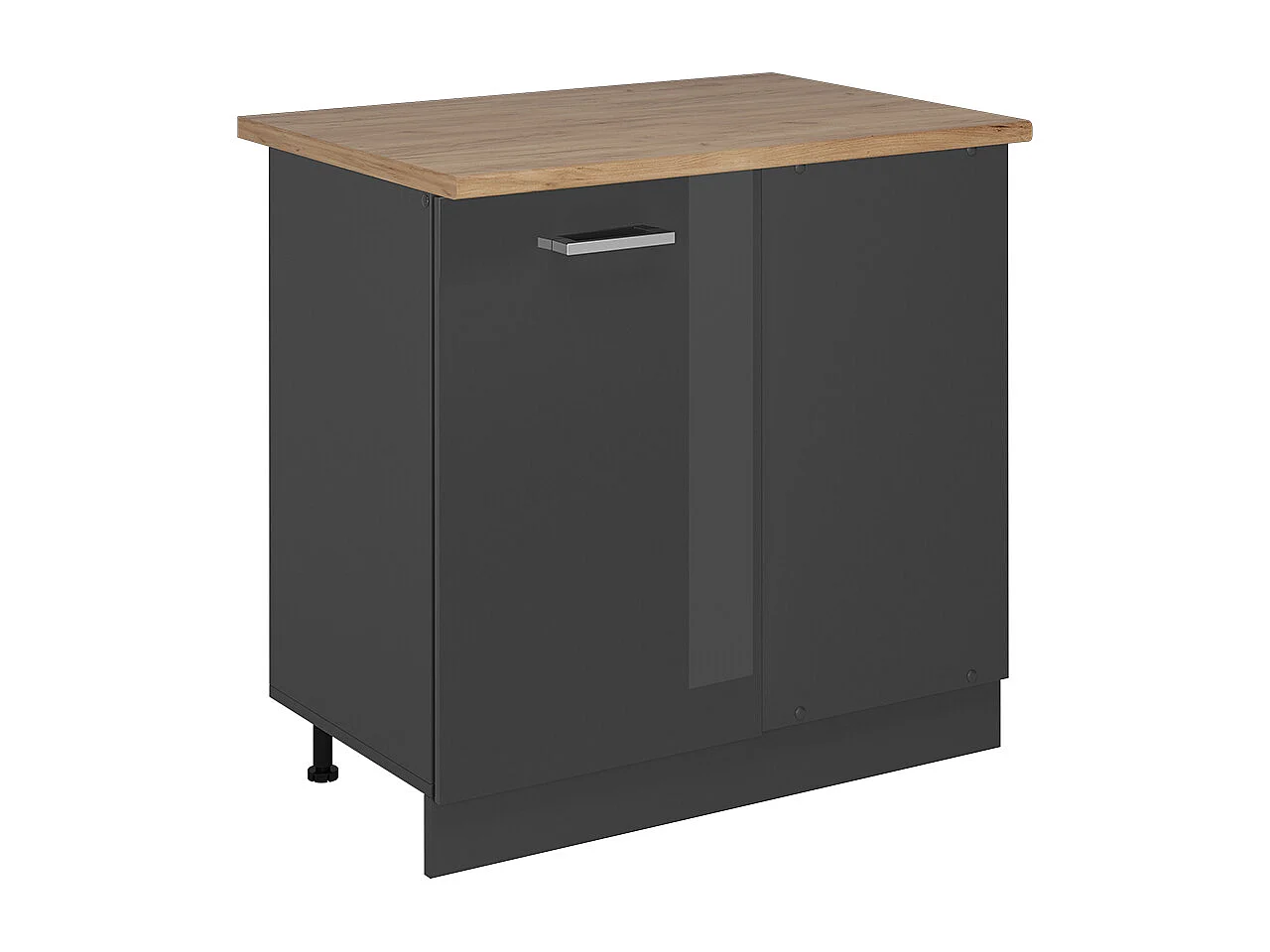 Mobile ad angolo cucina antracite lucido 86x60x81.6 r-line