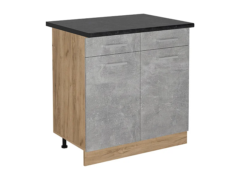 Mobiletto base per cucina calcestruzzo 80x60x81.6 r-line