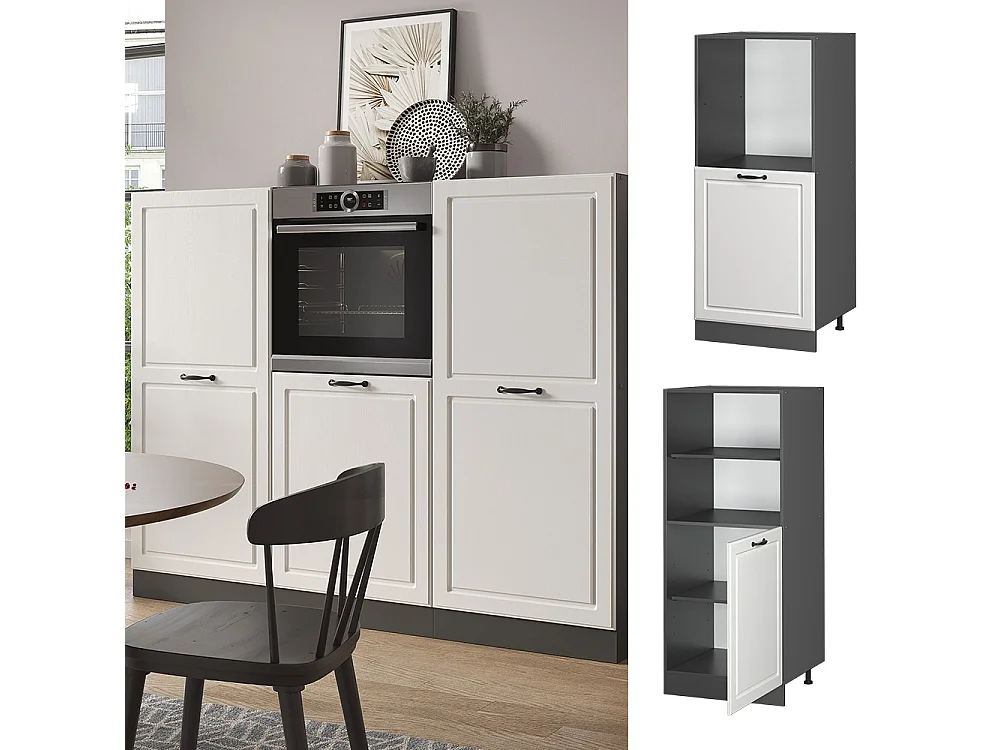 Meuble pour four blanc campagne 60x57x143 r-line