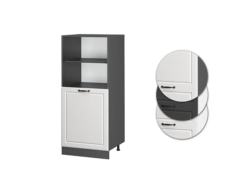 Meuble pour four blanc campagne 60x57x143 r-line