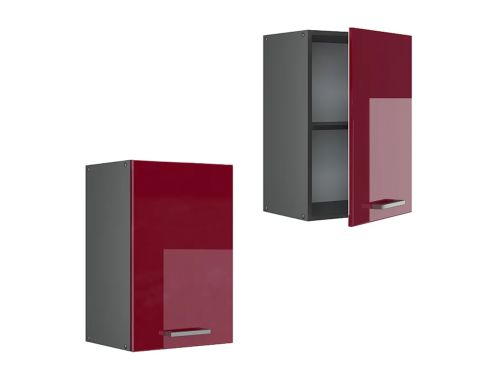 Hängeschrank rot hochglanz 40x31x60 r-line