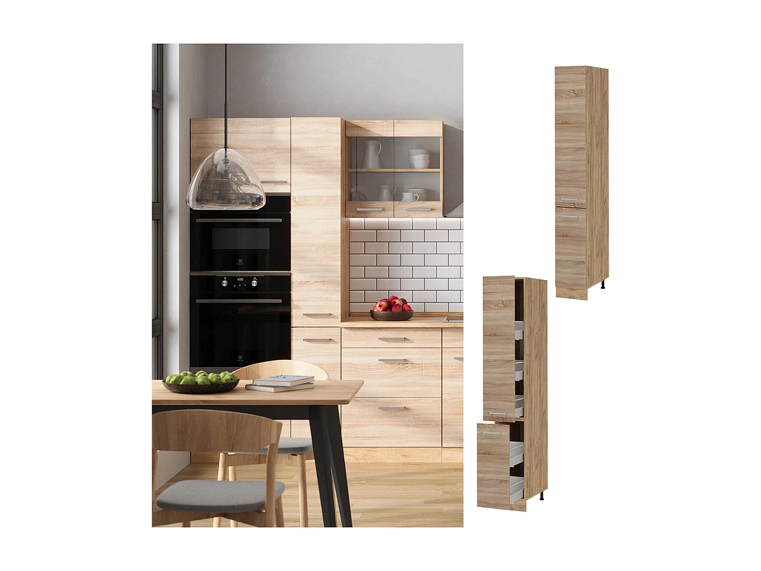 Meuble haute de cuisine sonoma 30x57.2x206.8 r-line
