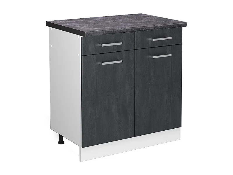 Mueble bajo de cocina hormigón negro 80x60x81.6 r-line