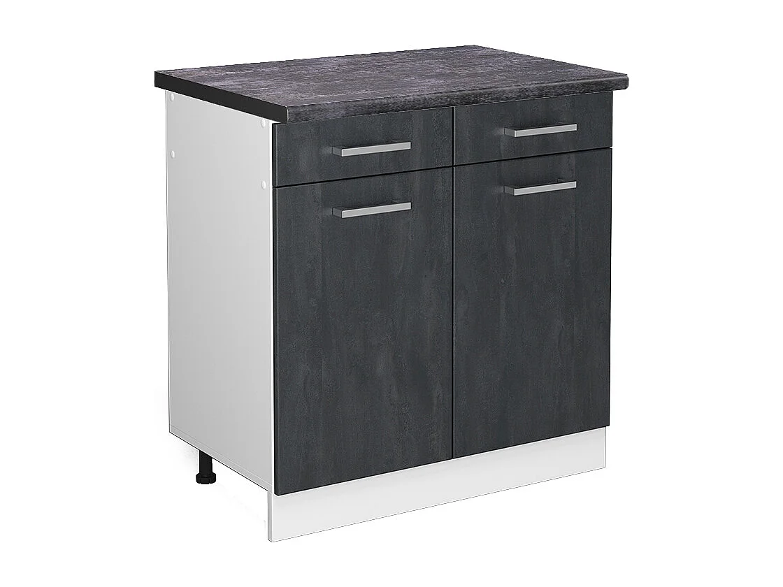 Meuble cuisine béton noir 80x60x81.6 r-line