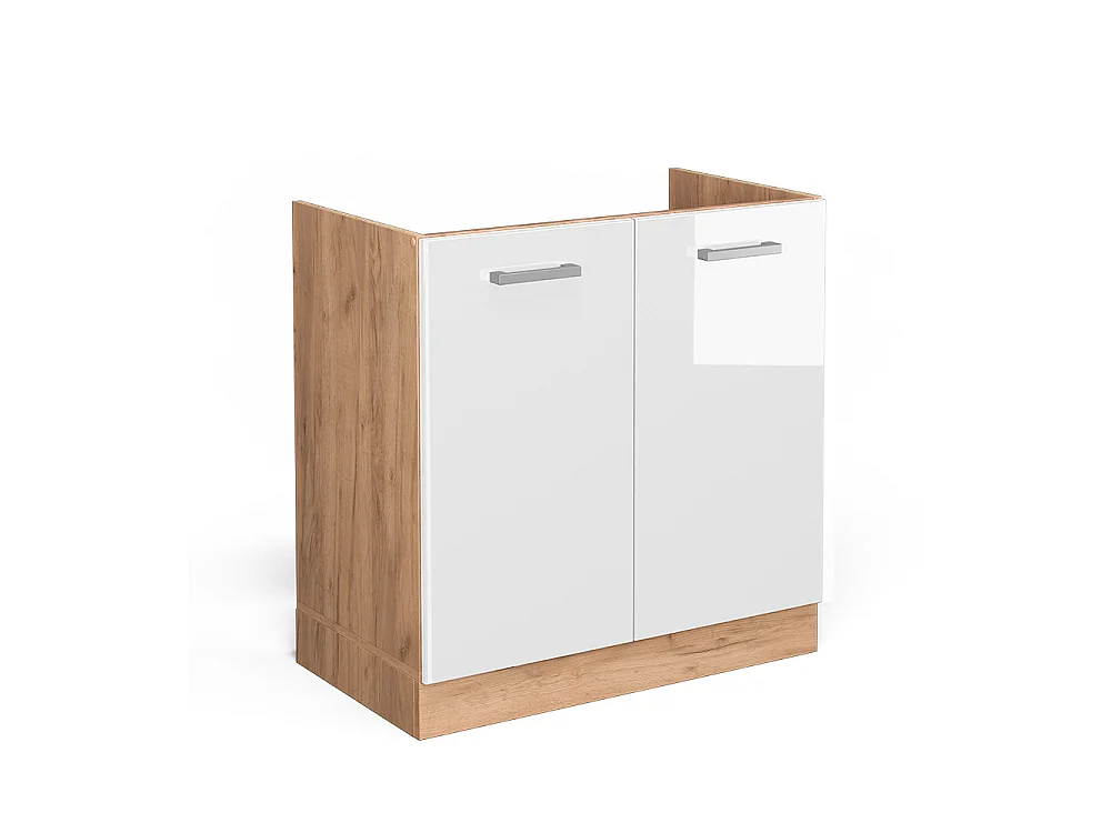 Sink base cabinet white high gloss 80x46x81.6 r-line