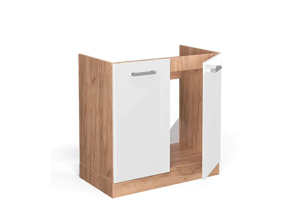 Sink base cabinet white high gloss 80x46x81.6 r-line