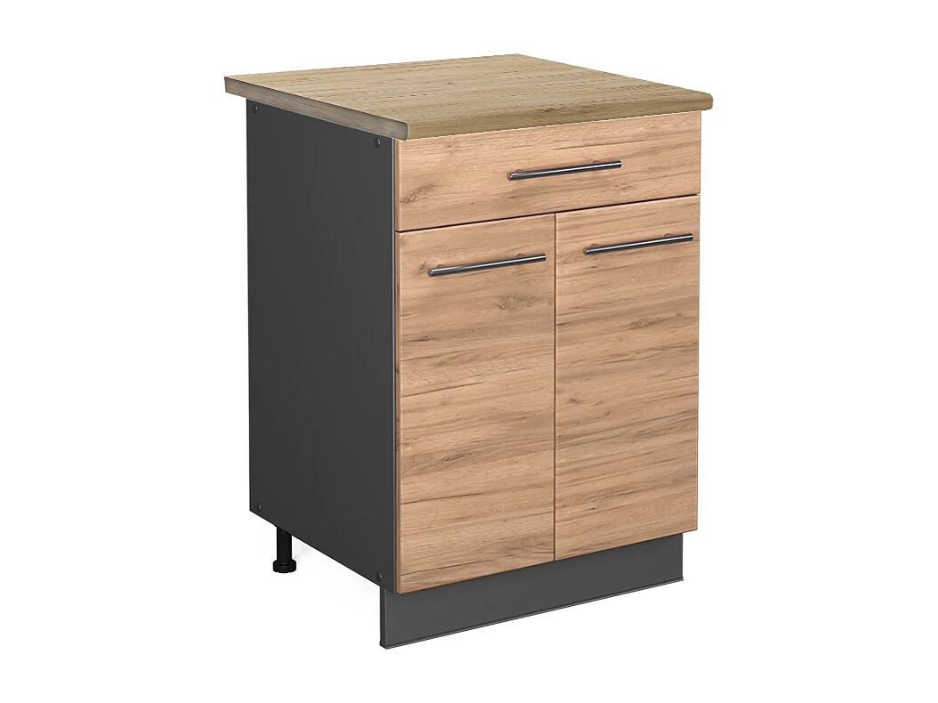 Mobiletto base per cucina quercia dorata 60x60x82 fame-line