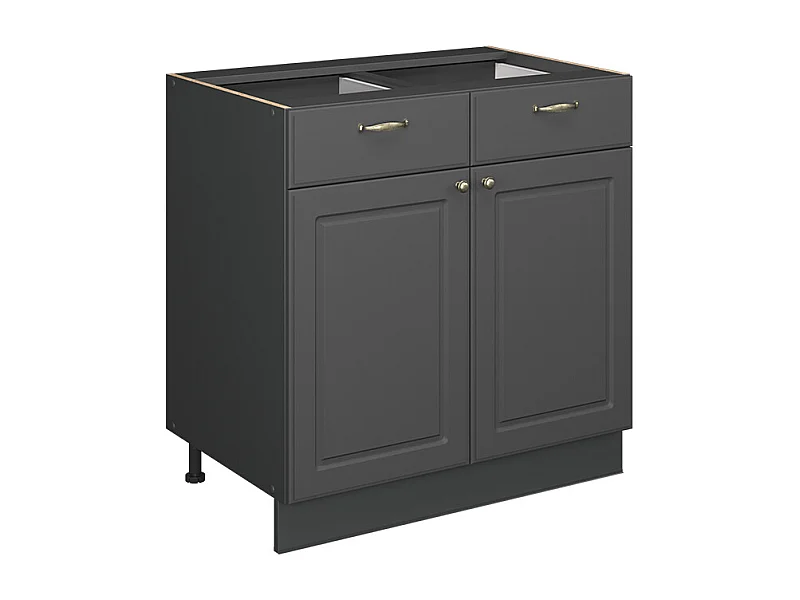 Mobiletto base per cucina landhaus antrazit-oro 80x60x82 fame-line