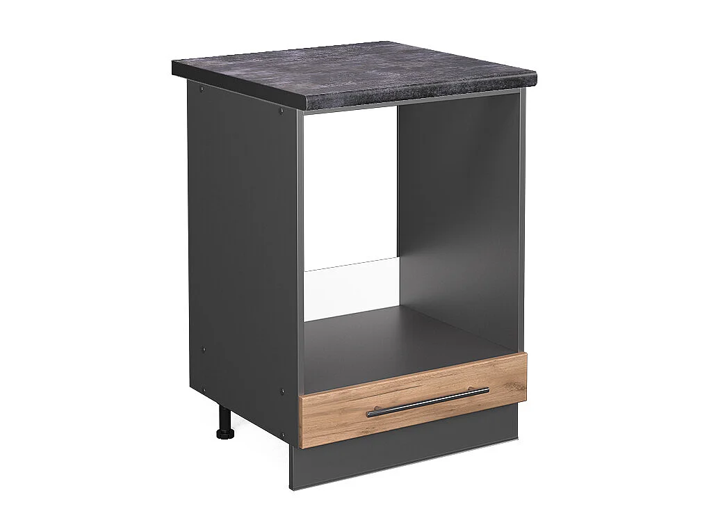 Meuble pour four chêne de force doré 60x60x82 fame-line