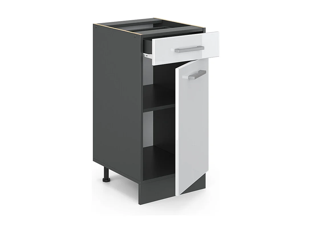 Mobiletto base per cucina bianco lucido 40x60x81.6 r-line