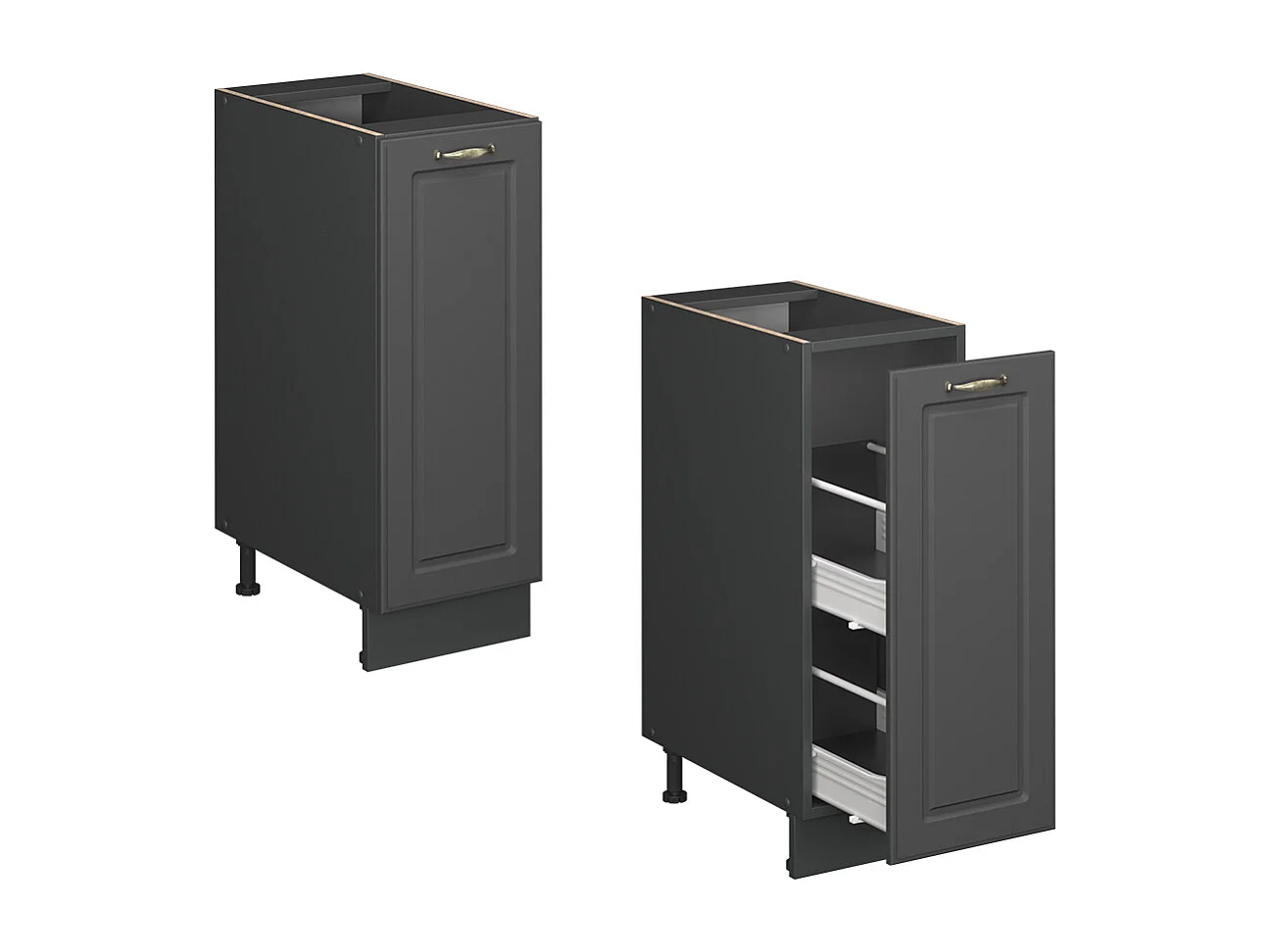 Armario de farmacia antracita-oro landhaus 30x60x82 fame-line