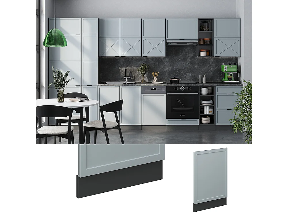 Frontblende hellblau-grau 45x1.6x67.4 fame-line