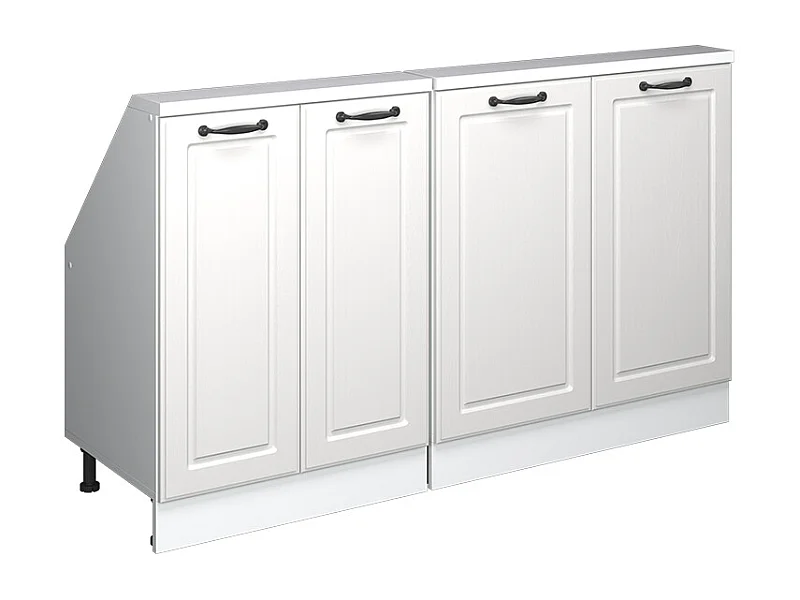 Armario de cocina para techo inclinado blanco casa de campo 140x46x81.6 r-line