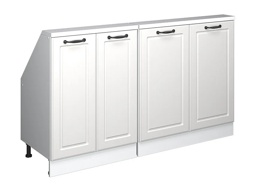 Armario de cocina para techo inclinado blanco casa de campo 140x46x81.6 r-line