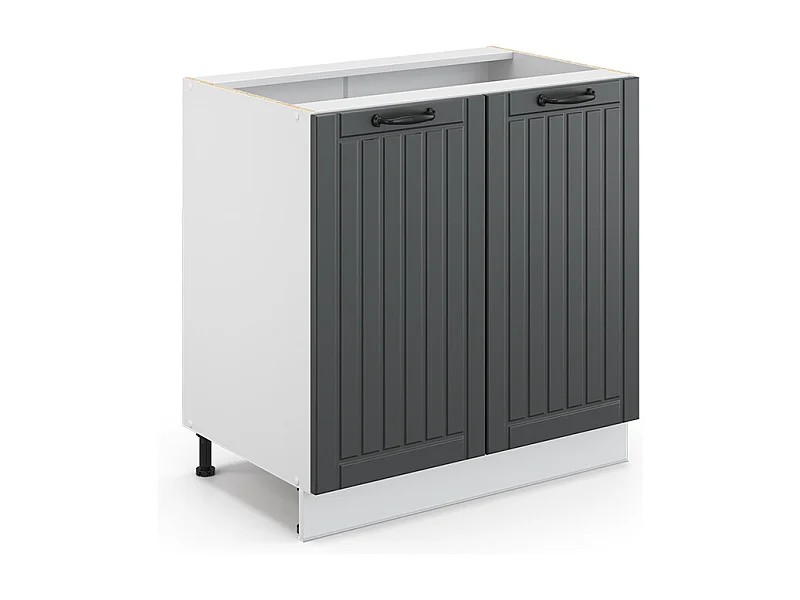 Wastafelkast antraciet landhuis 80x51.6x82 fame-line